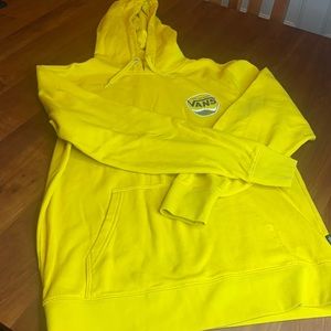 Vans Yellow sweatshirt with hood. Boys Size S. Never worn.
